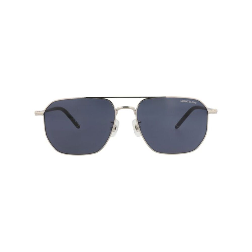 Montblanc Aviator-Frame Metal Sunglasses Silver Mens
